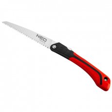 Neo túlélő kézifűrész, 21 cm, összecsukható, sk4 acél, fogantyú tpr+pp, penge vastagság 0.85mm, fogak keménysége 66hrc, 3 soros pengefelépítés