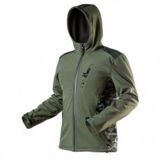 Neo softshell, víz- és szélálló munkadzseki, terepmintás/olíva vízállóság:5000, lélegző:3000, xxl