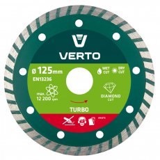 Verto gyémánt vágókorong 125mm turbo