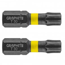 Graphite torziós ütvecsavarozó bit tx30 x 25mm, 2db.