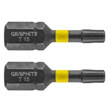 Graphite torziós ütvecsavarozó bit tx15 x 25mm, 2db.