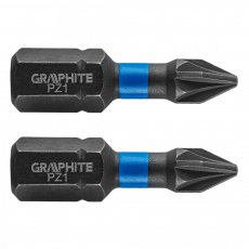 Graphite torziós ütvecsavarozó bit pz1 x 25mm, 2db.