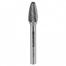 Graphite keményfém marófej, type f csúcsíves, 10 x 20 mm, szár méret: 6 x 45 mm