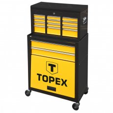 Topex műhelykocsi fém, 6 fiók + tároló rekesz, 100x33x61,5cm