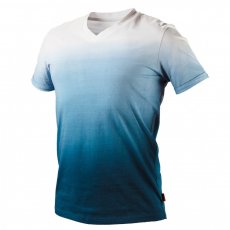 Neo póló, kék árnyékmintás, 100% pamut, 180g/m2, m