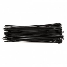Topex kábelkötegelő 3,6mmx300mm, fekete, 100db