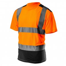 Neo láthatósági póló, narancssárga, sötét alsó résszel, xl