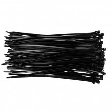 Topex kábelkötegelő 3,6mmx200mm, fekete, 100db