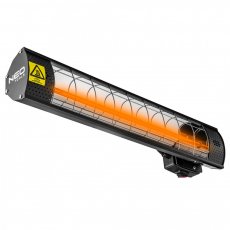 Neo infravörös hősugárzó 2000w, ip65, arany halogén izzó, távir., kül és beltéri, fal és menny., 18m2-ig